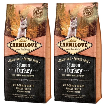 Carnilove Salmon & Turkey for Large Breed Puppy 2x12kg