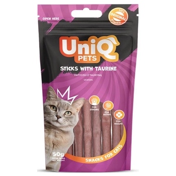 Mačacie maškrty UNIQ PETS - tyčinky s taurínom 50g