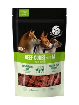 PetRepublic hovädzie kocky pre psov 100g M