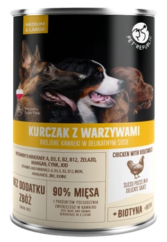 PetRepublic kúsky v omáčke s kuracím mäsom a zeleninou 1250g