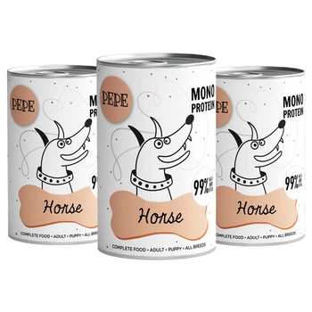 PEPE MONO PROTEIN Horse (konské mäso) 3x400g