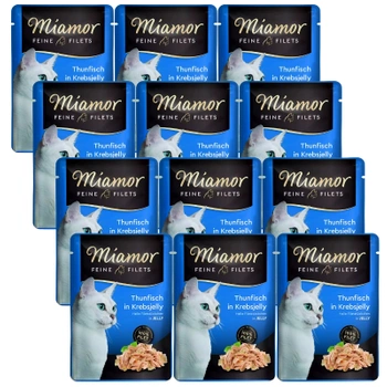 Miamor Feine Filets - vlhké krmivo pre mačky s tuniakom v krabom želé 12x100g