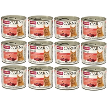 ANIMONDA Cat Carny Senior hovädzie a morčacie srdce 12x200g
