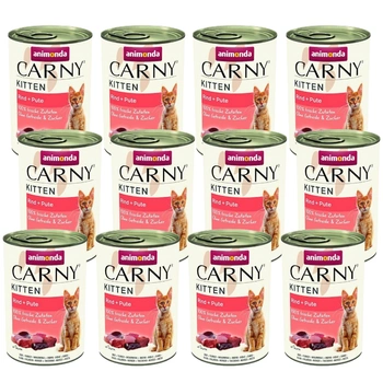ANIMONDA Cat Carny Kitten chuť: hovädzie mäso, morčacie srdce 12x400g