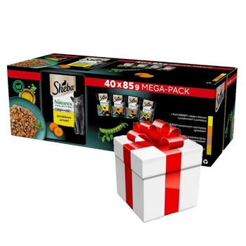 Sheba Nature's Collection Poultry Jelly Flavours - vlhké krmivo pre mačky 40x85g + PREKVAPENIE PRE MAČKU