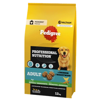 PEDIGREE® Adult Professional Nutrition 12kg s hydinou a zeleninou - suché kompletné krmivo pre dospelé psy veľkých a stredných plemien