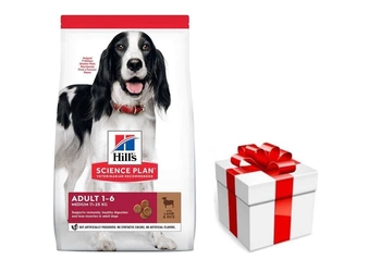 HILL'S SP Science Plan Canine Adult Medium Breed Lamb & Rice 14kg + prekvapenie pre vášho psa  GRATIS