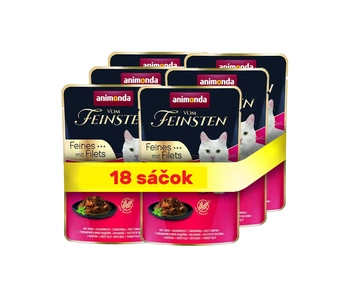 ANIMONDA Cat Vom Feinsten Adult Hovädzie + morčacie filé 18x85g sáčok