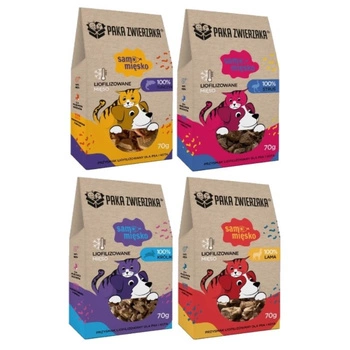 Paka Zwierzaka Lyofilizované maškrty Mix príchutí 4x70g