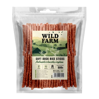 WILD FARM kačacie a ryžové tyčinky 500g pochúťka pre psa