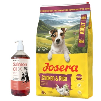 Mini Adult Chicken & Rice 10kg & LAB V Lososový olej 1000ml