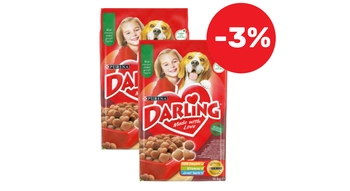 PURINA Darling s lahodnou zmesou hovädzieho a kuracieho mäsa 2x10 kg -3%