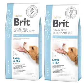 Brit GF veterinary diets dog Obesity 2x12 kg