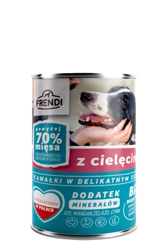 Frendi kúsky v jemnej omáčke s teľacím 400g pre psov