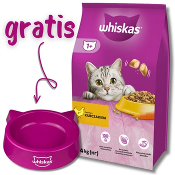 Whiskas s kuracím mäsom 14 kg + ZADARMO MISKA PRE MAČKY!!!