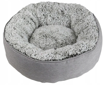 Pelech pre psa sivý S oválny PLUSHY 50x50x13cm