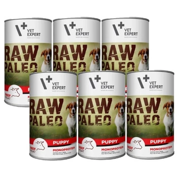Vetexpert RAW PALEO puppy beef 6x400g - konzervované hovädzie mäso