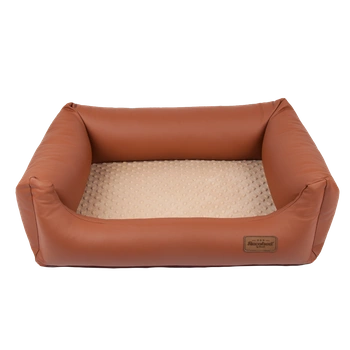 RECOBED sedačka Linkoln ekokoža hnedá a béžová L100x80cm