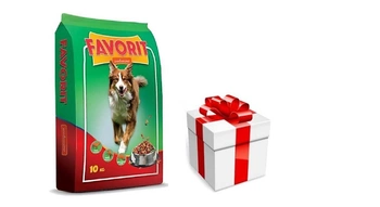 Favorit suché krmivo pre psov s hovädzím mäsom 10kg + prekvapenie pre vášho psa ZDARMA
