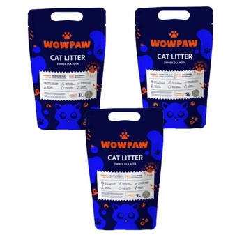 WOW PAW Bentonitová podstielka - bez zápachu pre mačky 3x5 l