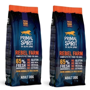 Primal Spirit Dog 65% Rebel Farm 2x12 kg