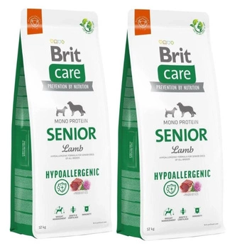 BRIT CARE Hypoallergenic Senior Lamb 2x12kg