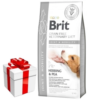 Brit gf veterinary diets dog Mobility 12kg + prekvapenie pre psa ZDARMA!
