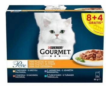 Purina Gourmet Perle Mini Filets krmivo pre mačky 12x85g