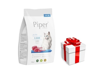 DOLINA NOTECI Piper Animals s jahňacím mäsom pre mačky 3kg + překvapení pro kočku ZDARMA