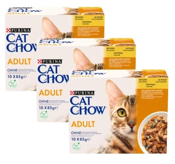 PURINA Cat Chow Adult Cat Food s kuracím mäsom a cuketou v želé 30x85 g