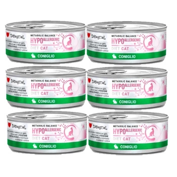 Disugual mokré krmivo pre mačky Veterinárne hypoalergénne Králik (dospelý) 6x85 g