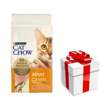 PURINA Cat Chow Adult Salmon Food 15kg + prekvapenie pre mačku ZDARMA