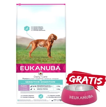 EUKANUBA Sensitive Digestion Puppy 12kg + miska ZADARMO!