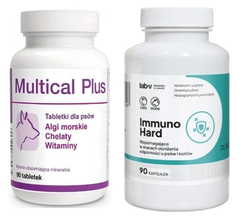 Dolvit Multical Plus 90 tabliet +LAB-V Immuno Hard – Posilnenie imunity pre psov a mačky 90 kapsúl