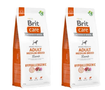 BRIT CARE Dog Hypoallergenic Adult Medium Breed Lamb 2x12kg