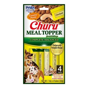 INABA  Dog Meal Topper Chicken With Pumpkin Recipe 4x14 (56g)