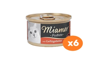 Miamor Pastete hydinová pečeň 6x85g plechovka