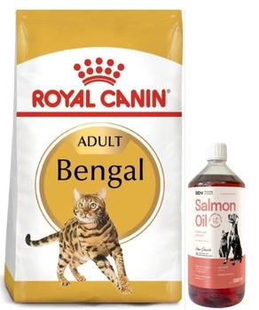 ROYAL CANIN Bengal Adult 10kg + LAB V Lososový olej pre psov a mačky 1000ml