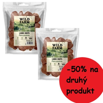 Psí maškrta WILD FARM Jahňacie chipsy 2x500g