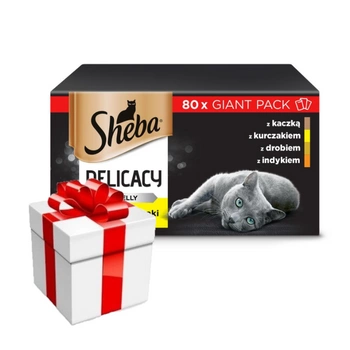 SHEBA sáčky 80x85g Delicacy príchute hydiny + PREKVAPENIE PRE MAČKU