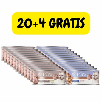 PetRepublic Pure kuracie filé + tuniak v omáčke 24x80g