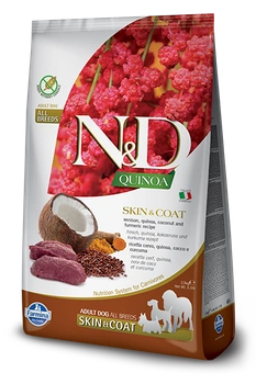 FARMINA N&D Quinoa canine SKIN & COAT VENISON Adult Medium Maxi 7kg