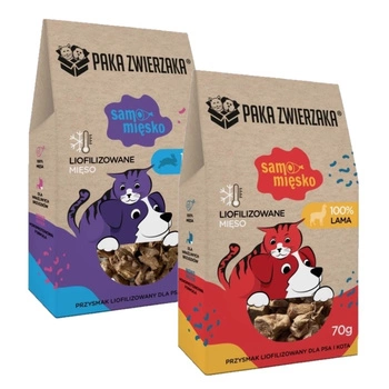 Paka Zwierzaka Lyofilizované maškrty Mix príchutí 2x70g