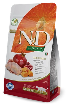 FARMINA N&D CAT PUMPKIN NEUTERED QUAIL & POMEGRANATE 1,5 kg