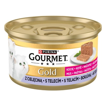 Purina Gourmet Gold Kitten pena s teľacím mäsom 85g