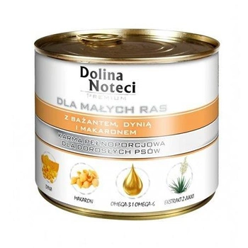 Dolina Noteci PREMIUM pre psy malých plemien s bažantom, tekvicou a rezancami 185g x24