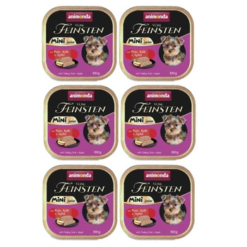 ANIMONDA Vom Feinsten mini junior morka/teľacie/jablko 6x100g