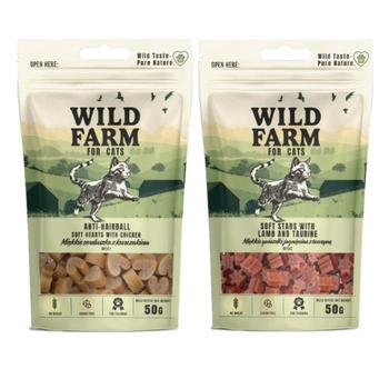 WILD FARM MIX OF FLAVORS 2x50g maškrta pre mačky