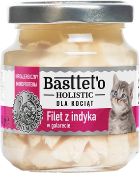 Basttet'o Holistické morčacie filé v želé pre mačiatka 130g