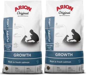 ARION Original Growth Salmon Puppy Large Breeds 2x12kg